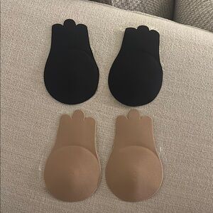 Black and Tan Adhesive Breast Lift Covers